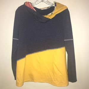 Lightweight Floral/Blu/Yell Hooded Sweatshirt